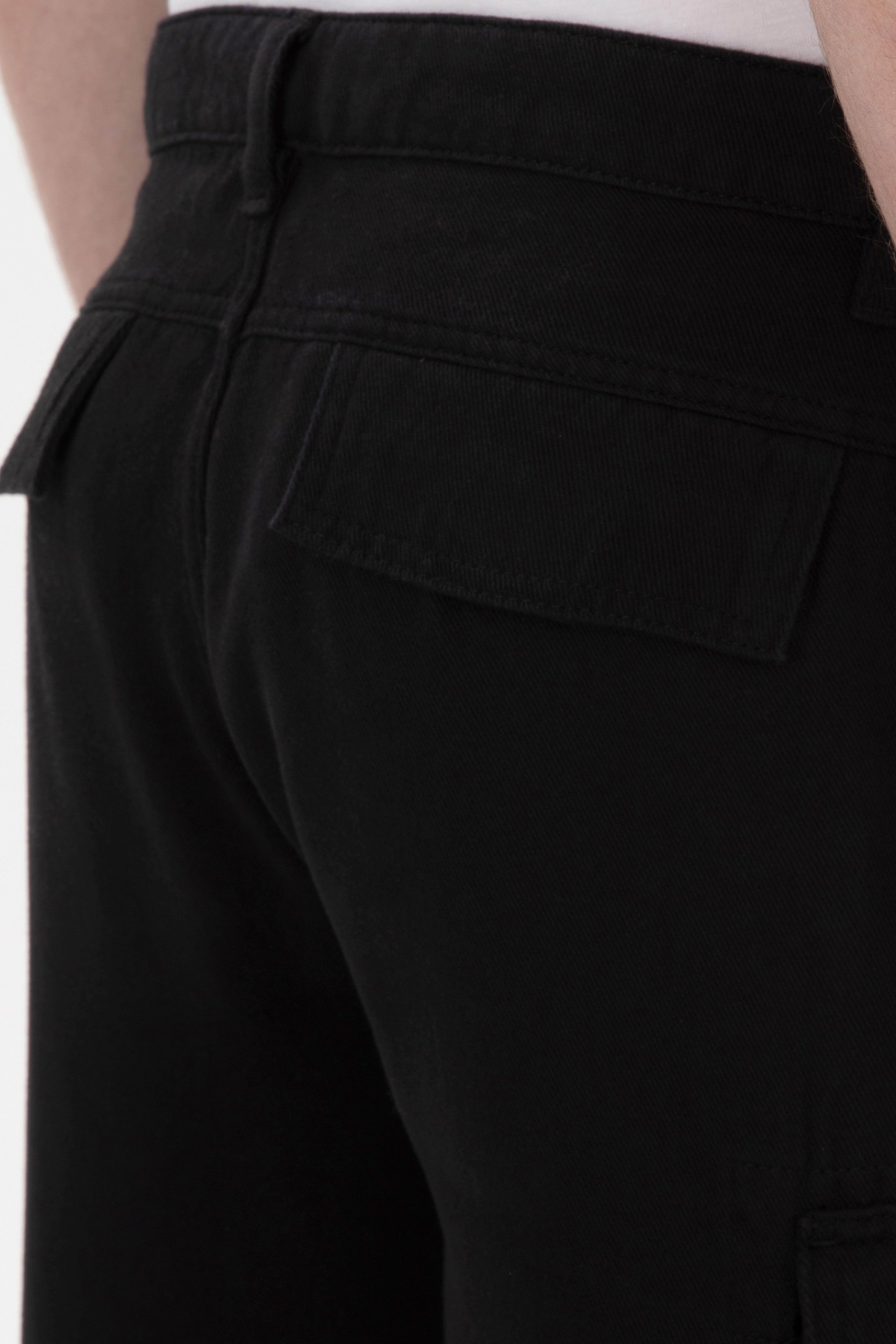 Erkek Jogger Fit Siyah Kanvas Pantolon - Image 6