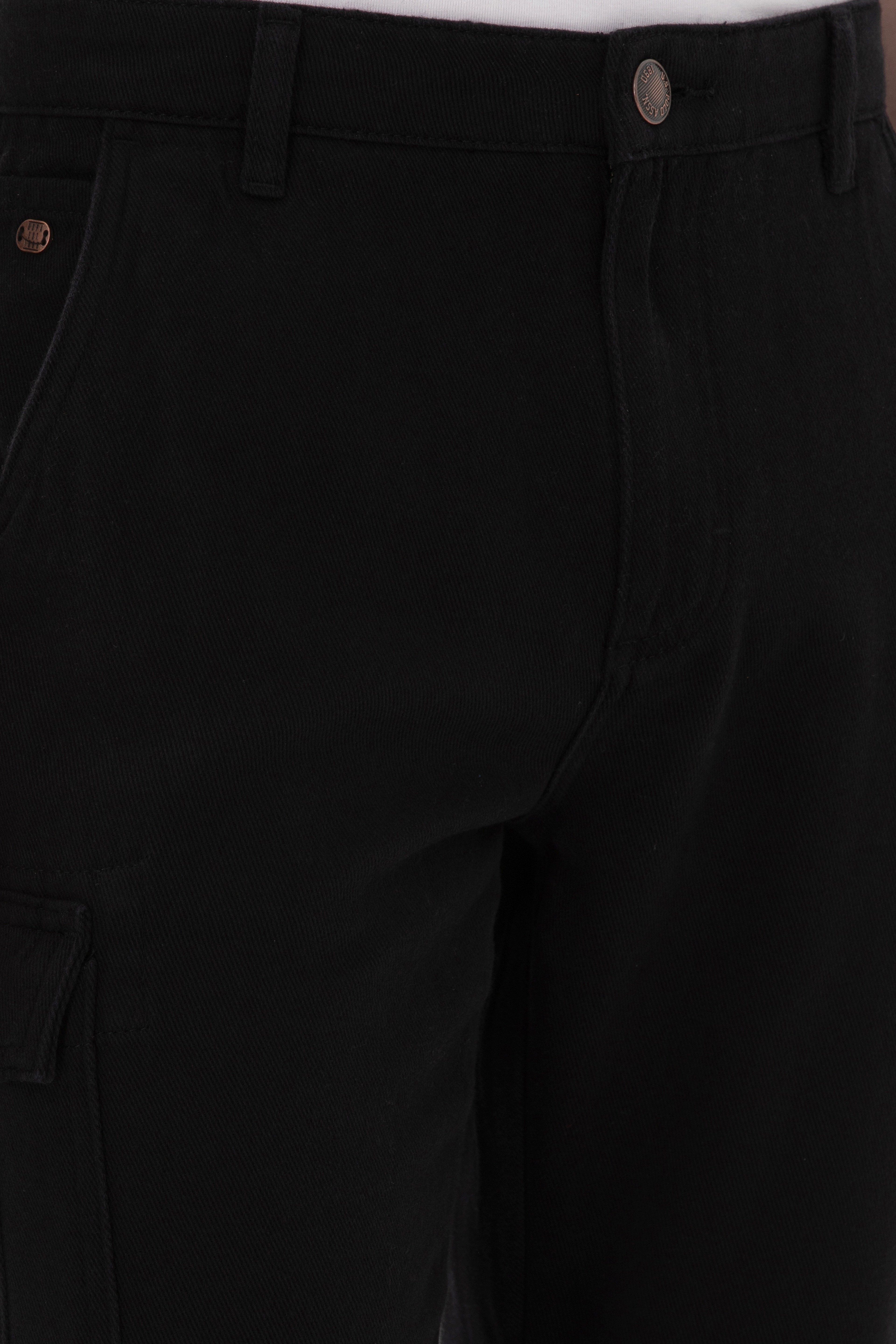 Erkek Jogger Fit Siyah Kanvas Pantolon - Image 5