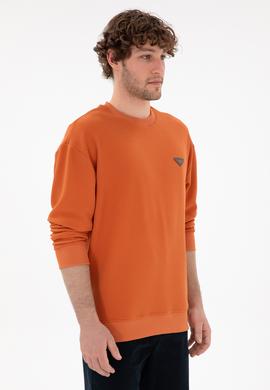 Erkek Comfort Fit Bisiklet Yaka Tarçın Sweatshirt - 50290777036