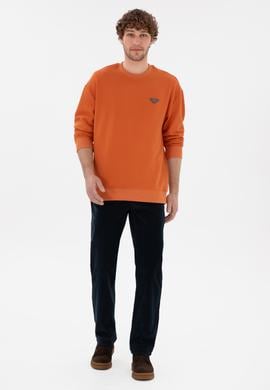 Erkek Comfort Fit Bisiklet Yaka Tarçın Sweatshirt - 50290777036