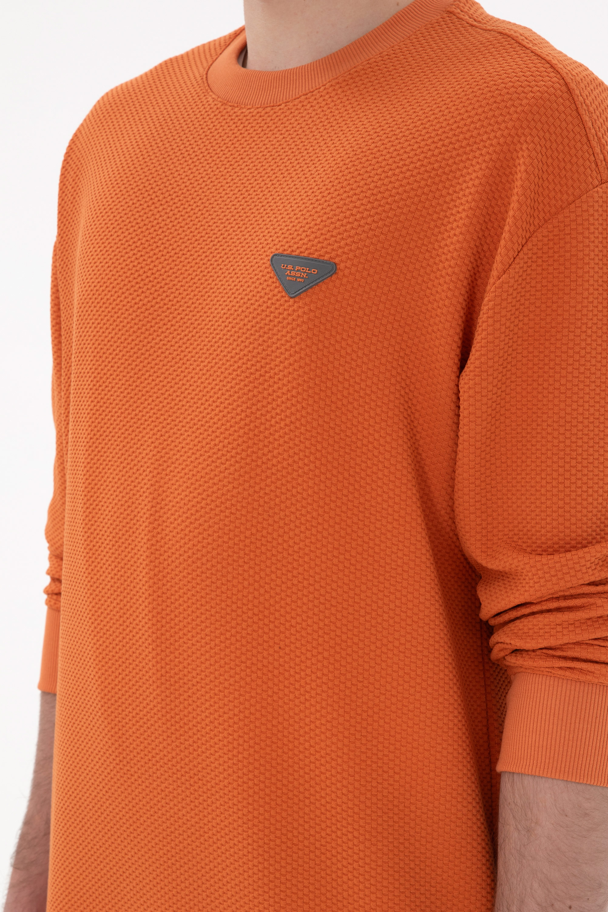Erkek Comfort Fit Bisiklet Yaka Tarçın Sweatshirt - Image 7