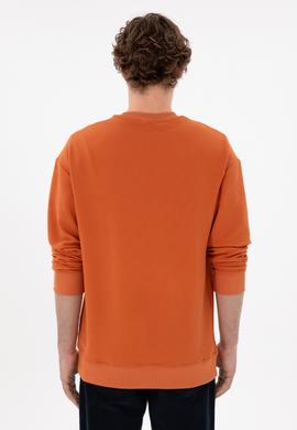 Erkek Comfort Fit Bisiklet Yaka Tarçın Sweatshirt - 50290777036