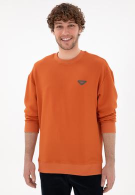 Erkek Comfort Fit Bisiklet Yaka Tarçın Sweatshirt - 50290777036
