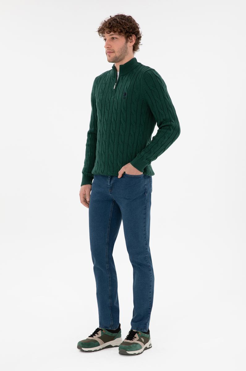 Erkek Yeşil Jean Pantolon