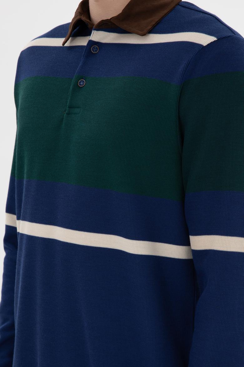 Erkek İndigo Sweatshirt - 50291052039