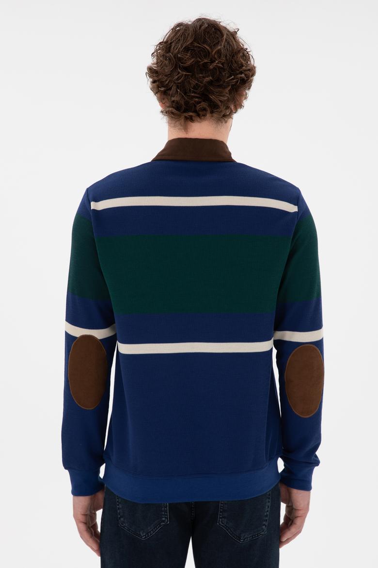 Erkek İndigo Sweatshirt - 50291052039