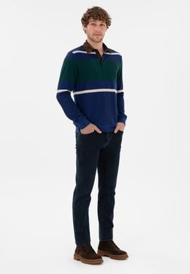 Erkek İndigo Sweatshirt - 50291052039