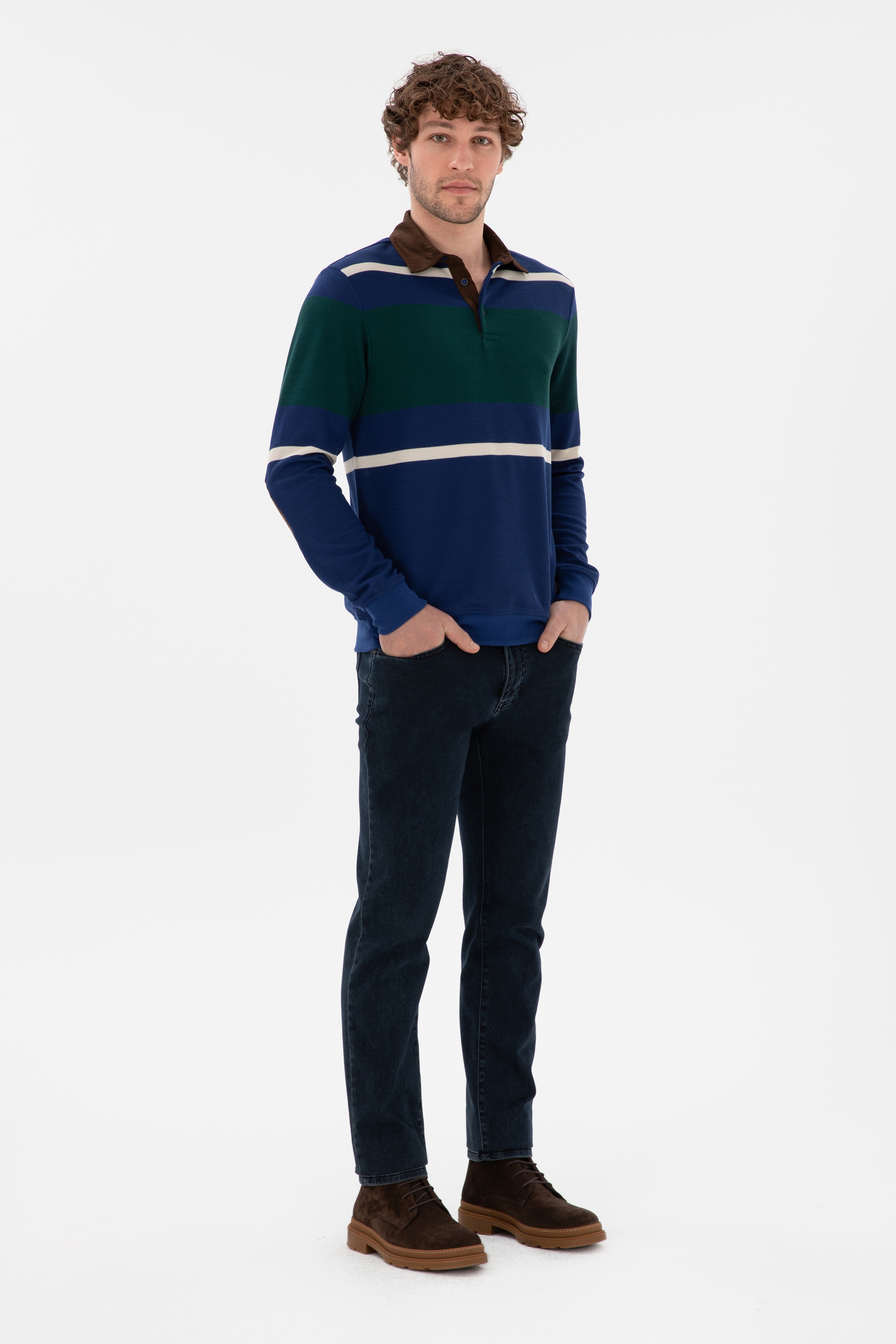 Erkek İndigo Sweatshirt