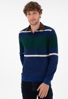 Erkek İndigo Sweatshirt - 50291052039