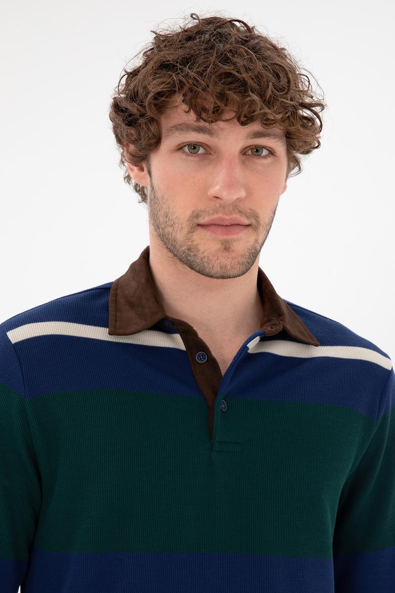 Erkek İndigo Sweatshirt - 50291052039