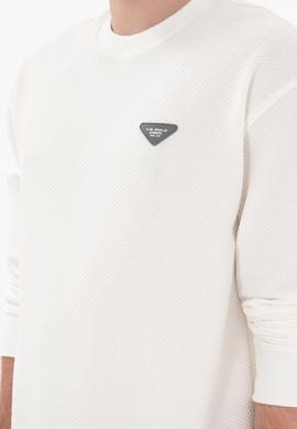 Erkek Comfort Fit Bisiklet Yaka Krem Sweatshirt - 50290777029