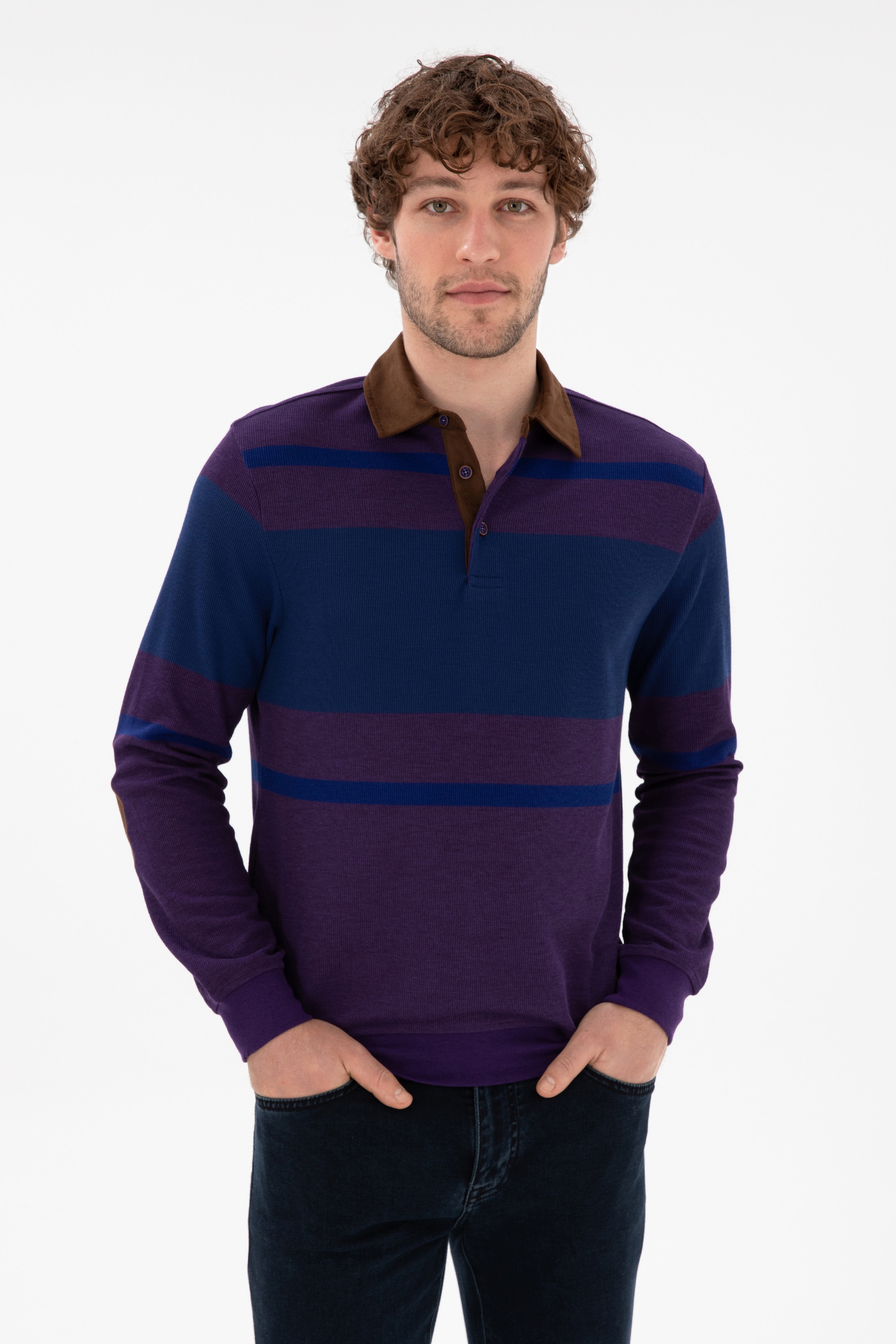 Erkek Mor Sweatshirt - Image 1