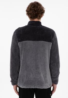 Erkek Açık Gri Örme Hırka - 50290782039