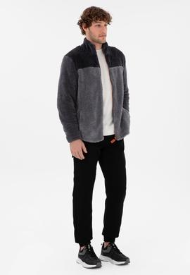 Erkek Açık Gri Örme Hırka - 50290782039