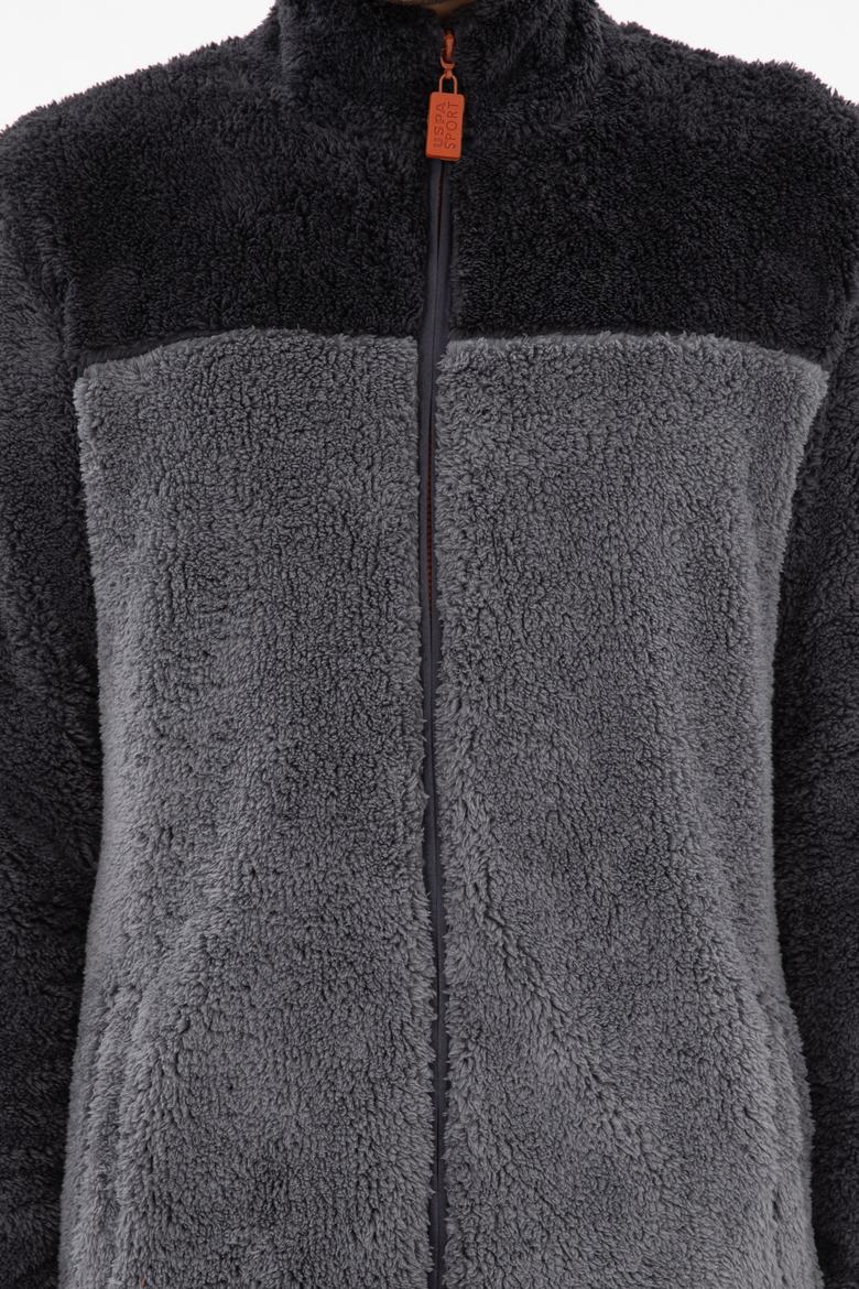 Erkek Açık Gri Örme Hırka - 50290782039