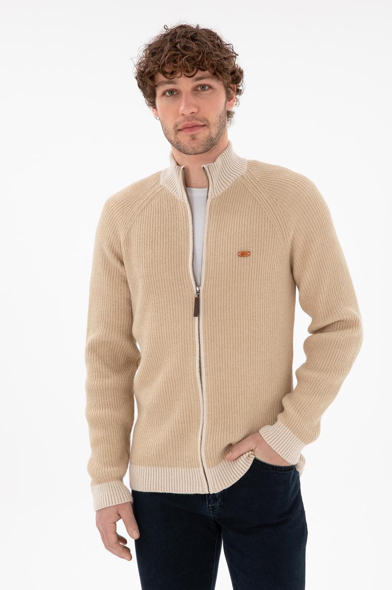 Erkek Kum Triko Hırka