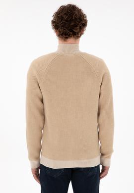 Erkek Kum Triko Hırka - 50297467005