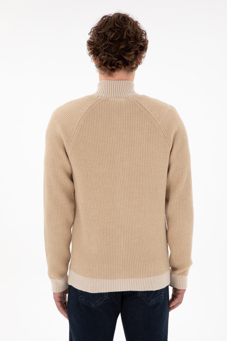 Erkek Kum Triko Hırka - 50297467005