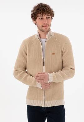 Erkek Kum Triko Hırka - 50297467005