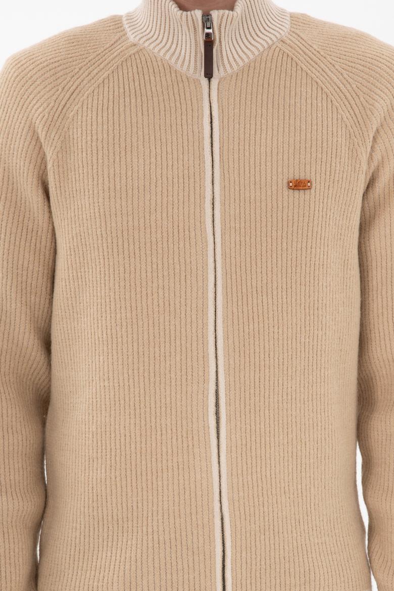 Erkek Kum Triko Hırka - 50297467005