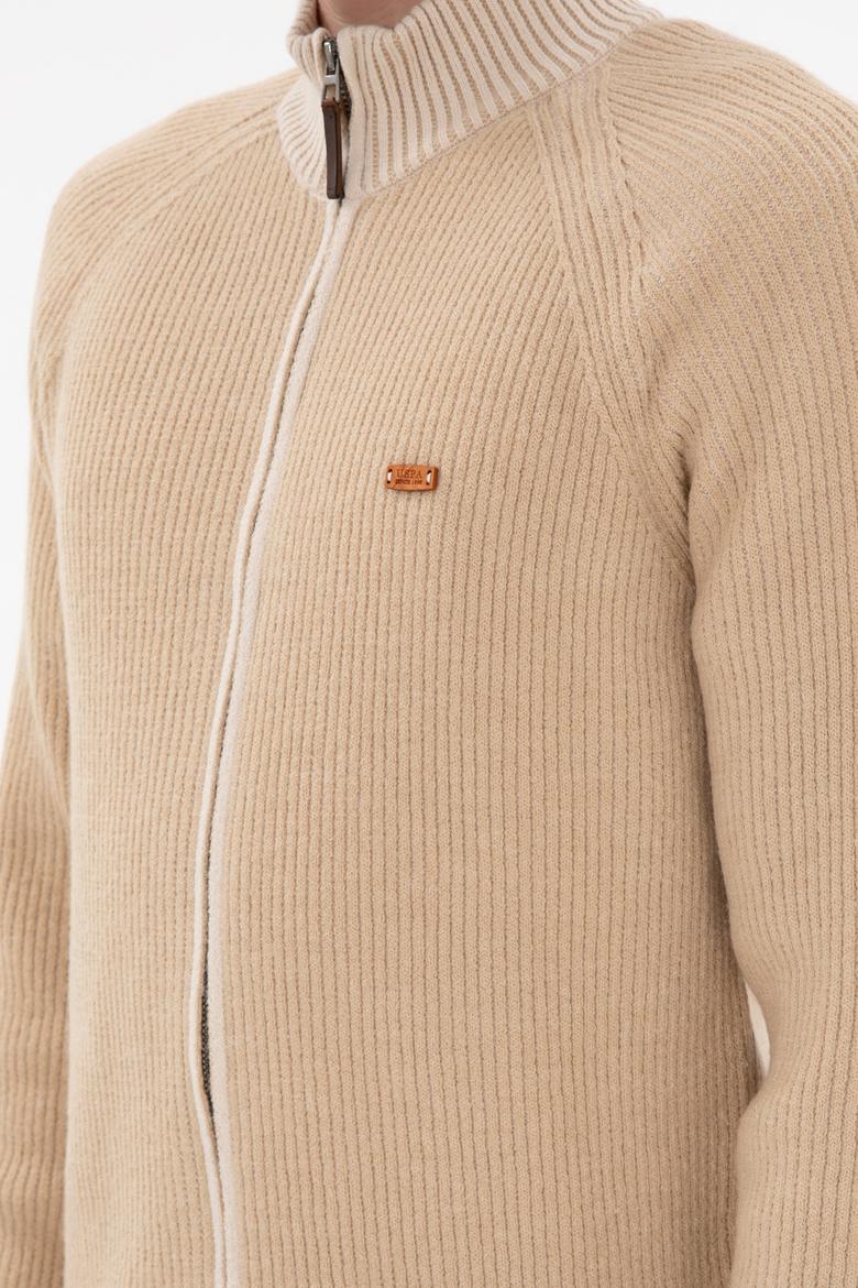 Erkek Kum Triko Hırka - 50297467005