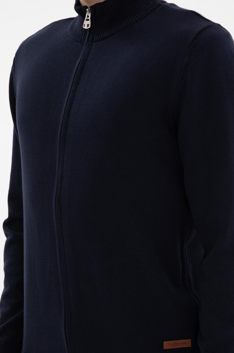 Erkek Lacivert Basic Triko Hırka