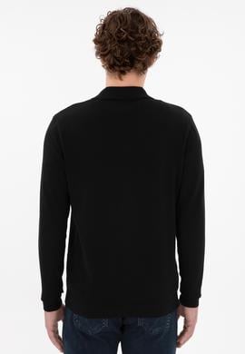 Erkek Siyah Basic Triko Hırka - 50298272053