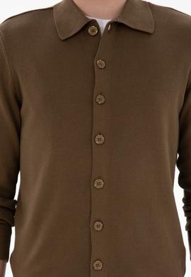 Erkek Haki Basic Triko Hırka - 50298272032