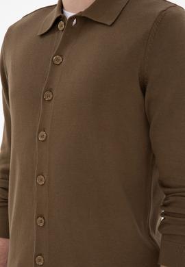 Erkek Haki Basic Triko Hırka - 50298272032