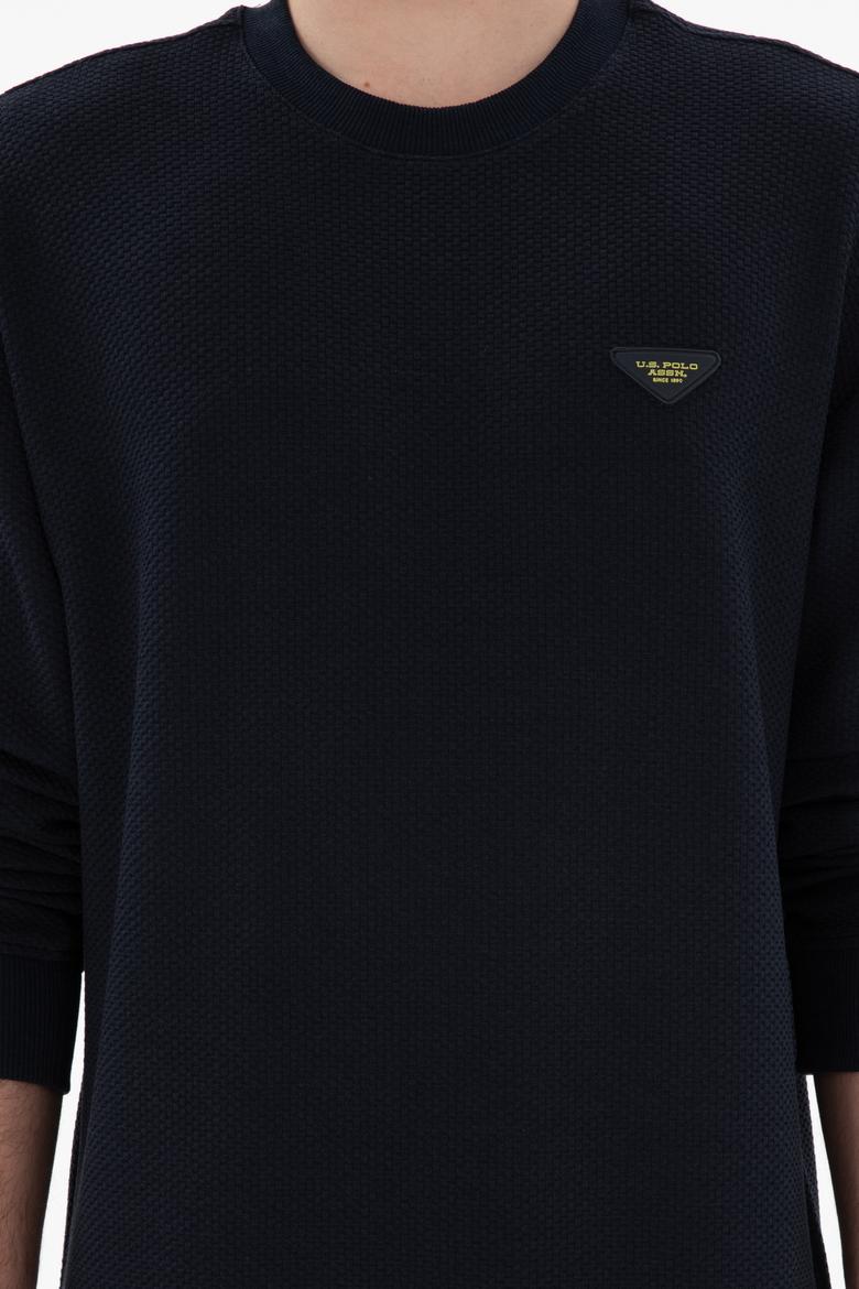 Erkek Comfort Fit Bisiklet Yaka Lacivert Sweatshirt - 50290777008