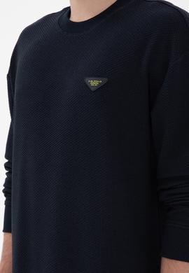 Erkek Comfort Fit Bisiklet Yaka Lacivert Sweatshirt - 50290777008