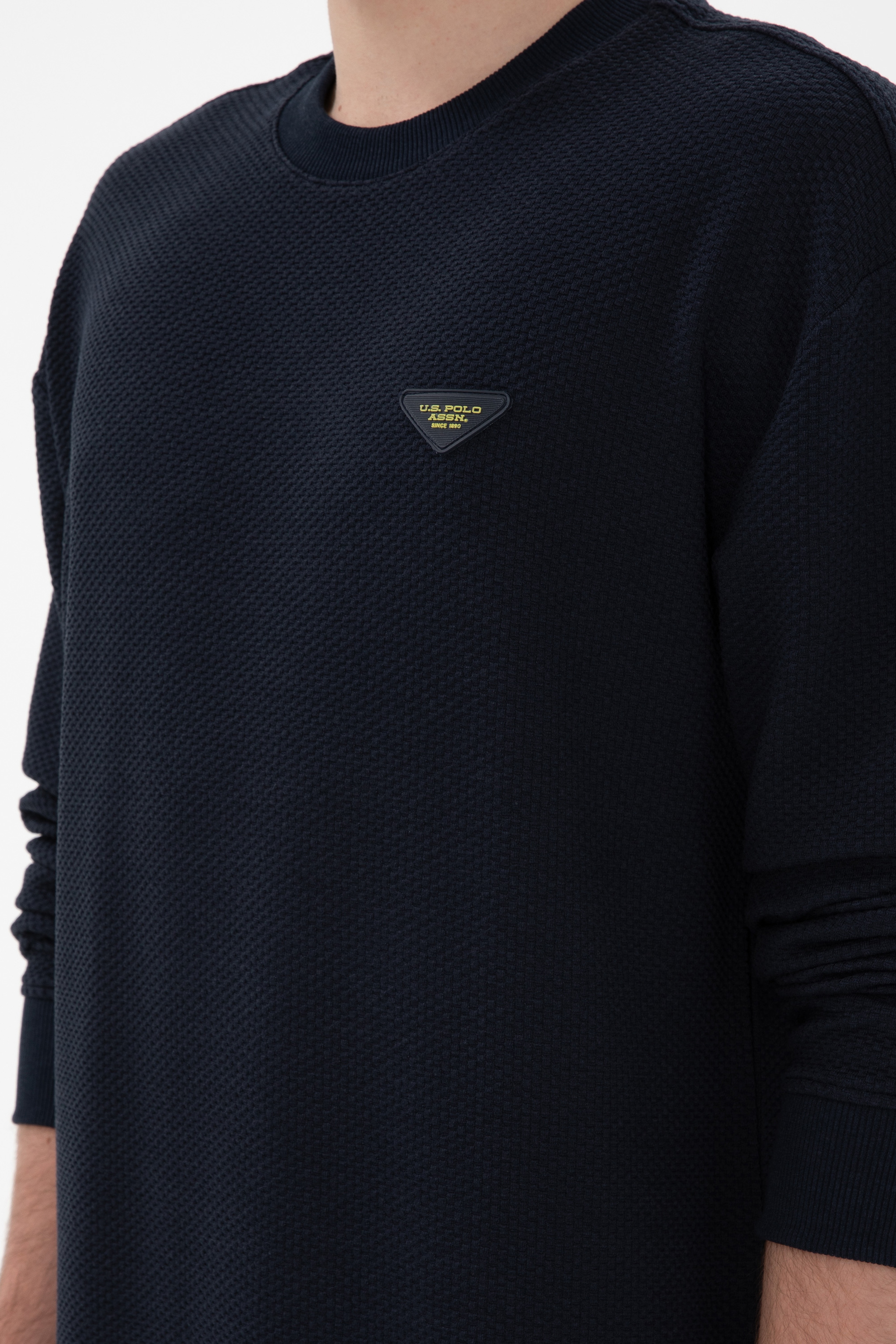 Erkek Comfort Fit Bisiklet Yaka Lacivert Sweatshirt - Image 7