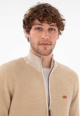 Erkek Kum Triko Hırka - 50297467005