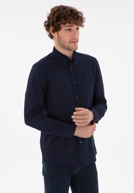 Erkek Lacivert Uzun Kollu Gömlek - 50292315007