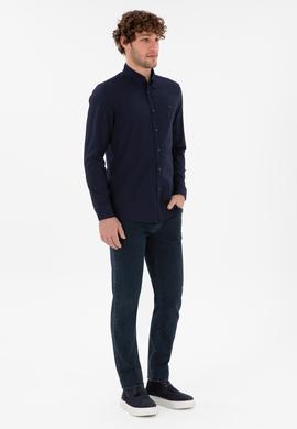 Erkek Lacivert Uzun Kollu Gömlek - 50292315007