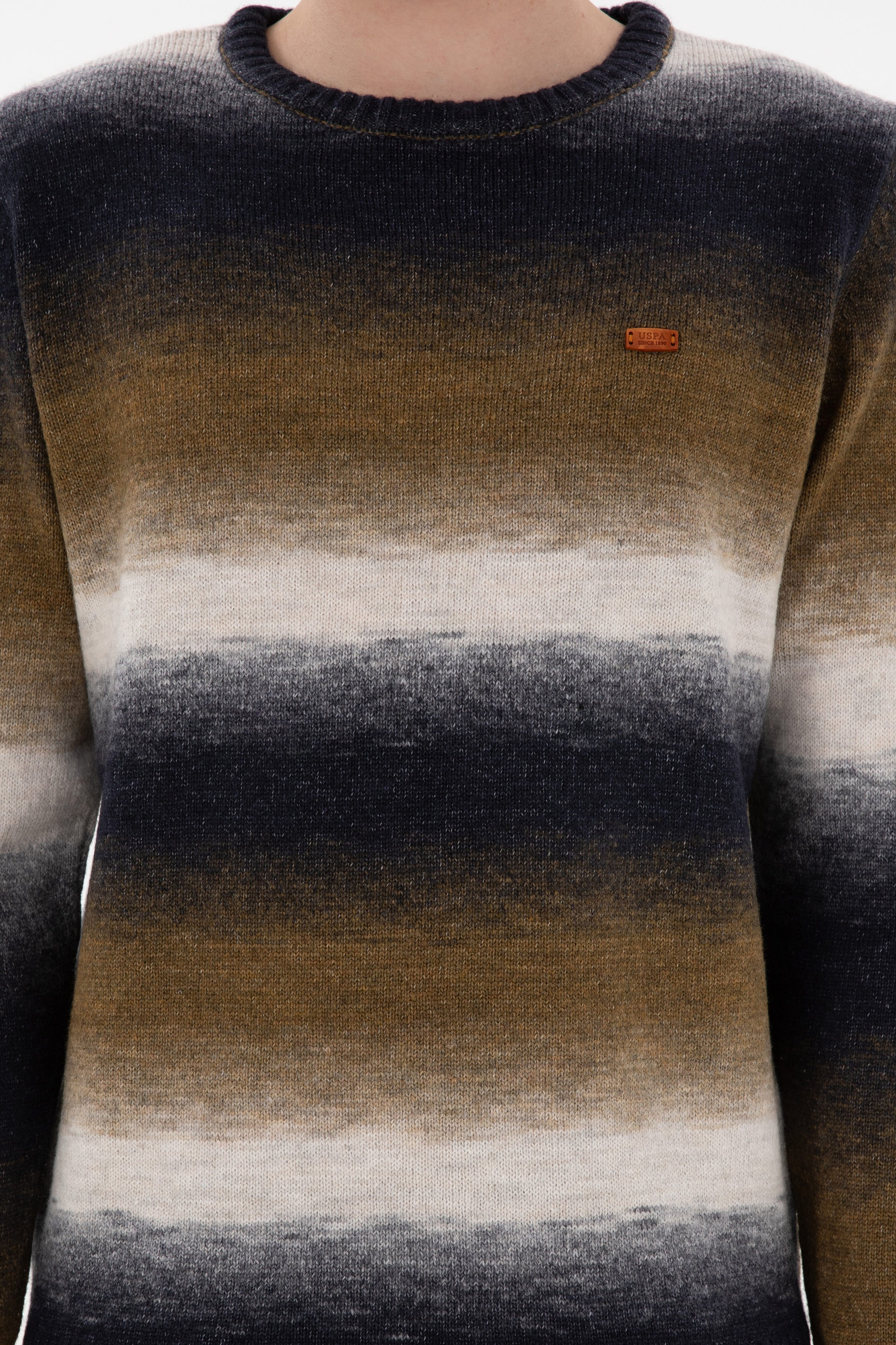 Erkek Slim Fit Bisiklet Yaka Taş Kazak - Image 6
