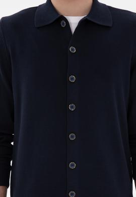 Erkek Lacivert Basic Triko Hırka - 50298272041