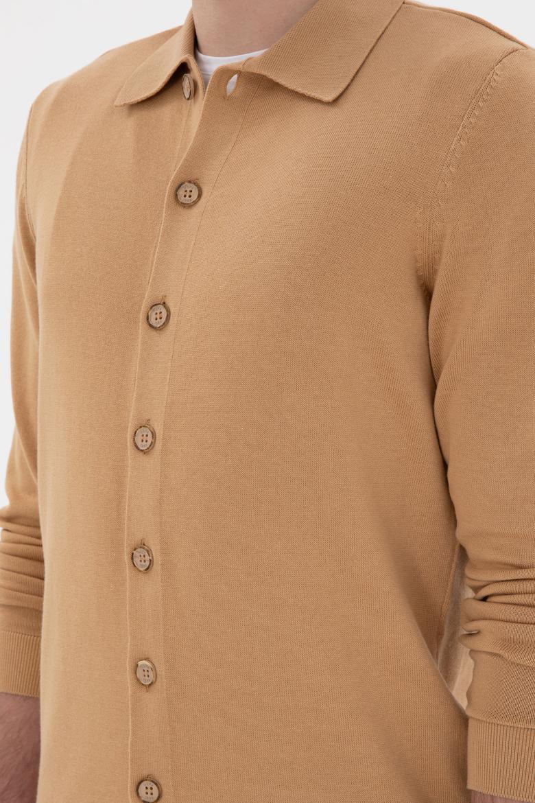 Erkek Camel Basic Triko Hırka - 50298272010