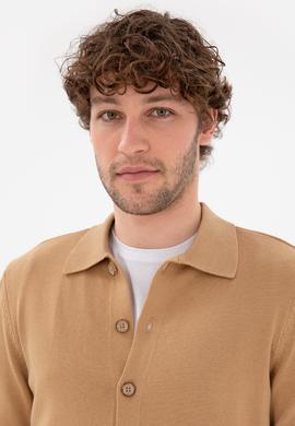 Erkek Camel Basic Triko Hırka - 50298272010