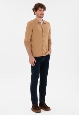 Erkek Camel Basic Triko Hırka - 50298272010