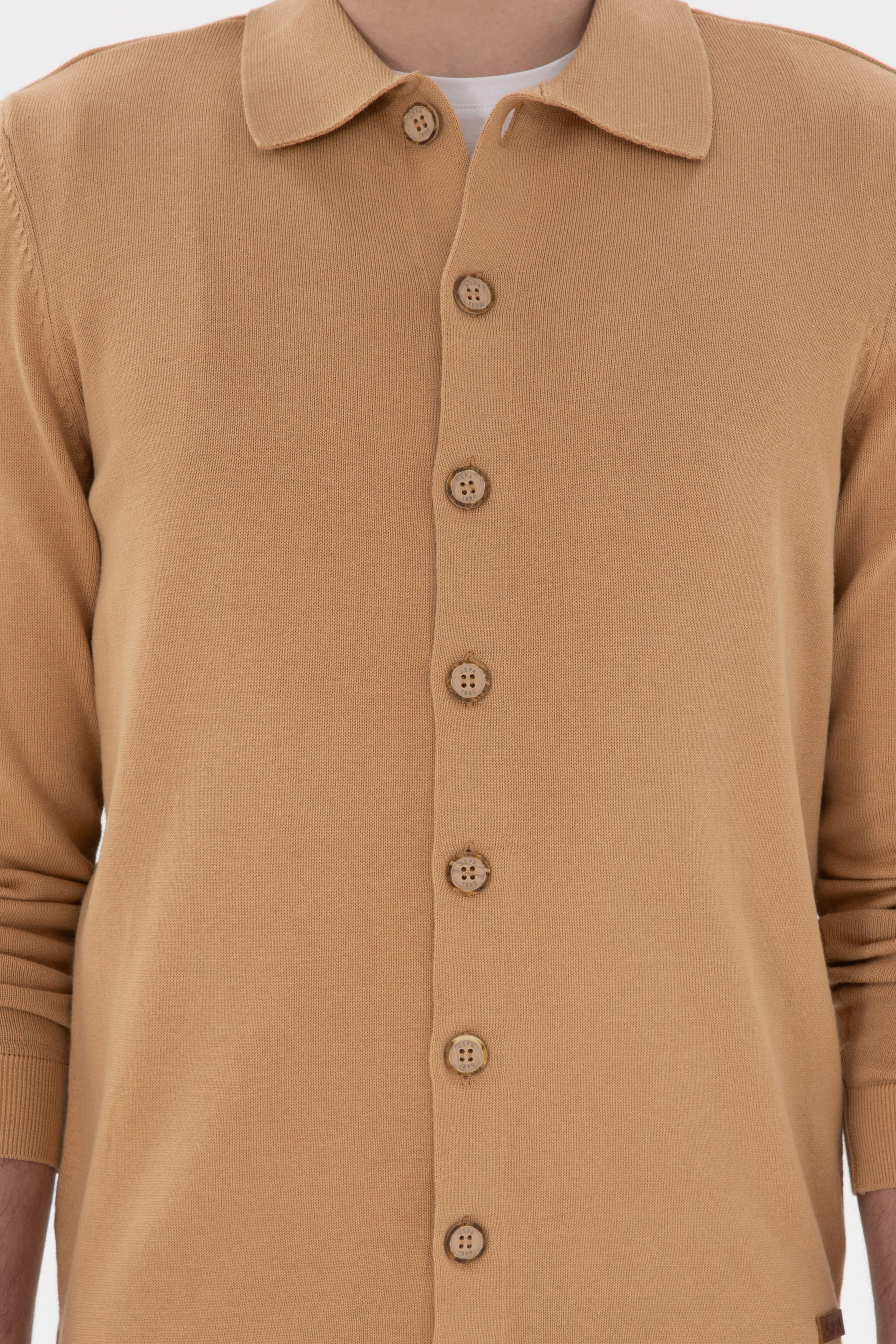 Erkek Camel Basic Triko Hırka - Image 6