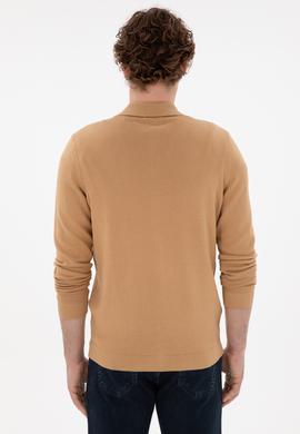 Erkek Camel Basic Triko Hırka - 50298272010