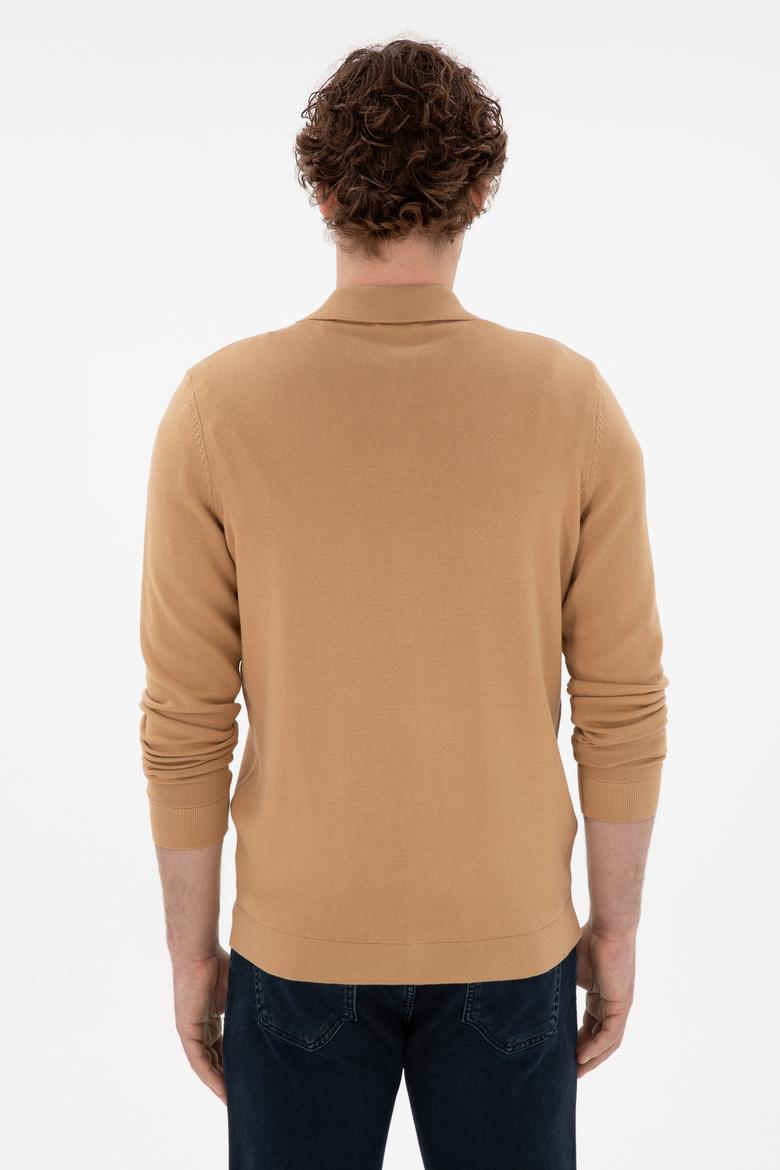 Erkek Camel Basic Triko Hırka - 50298272010