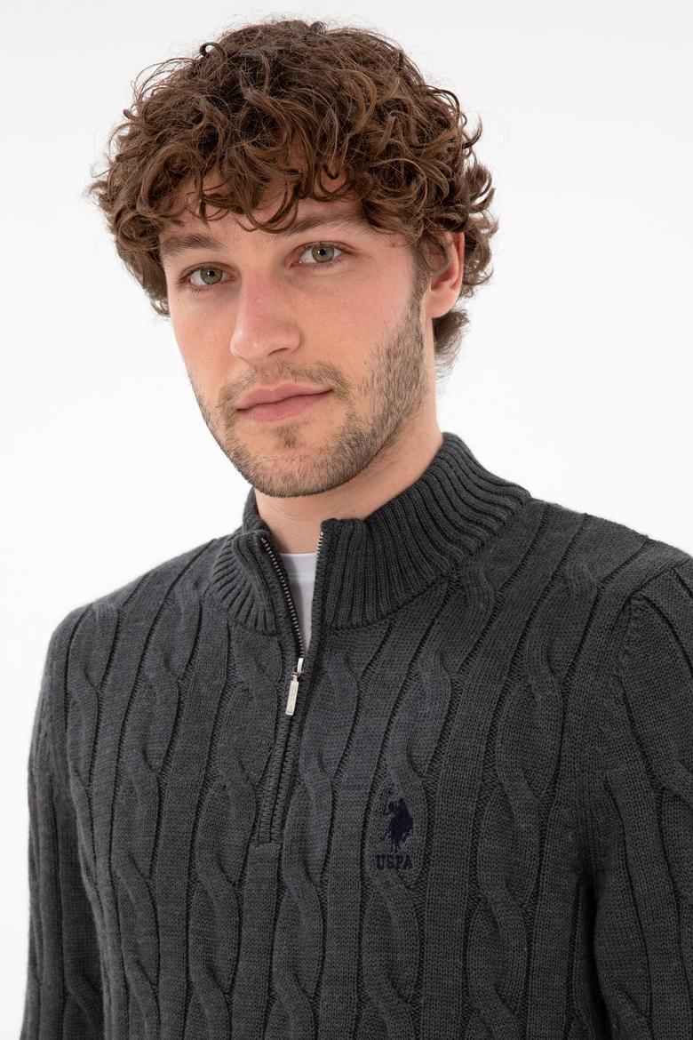 Erkek Antrasit Melanj Kazak - 50297020008