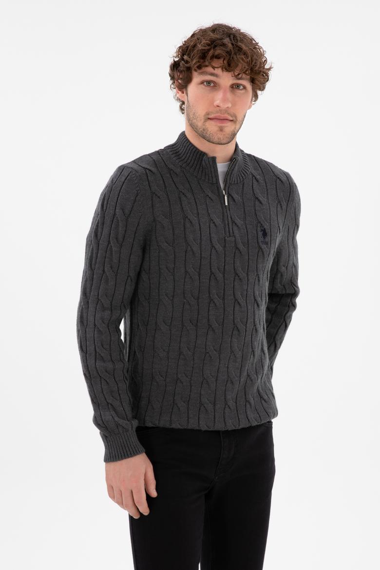 Erkek Antrasit Melanj Kazak