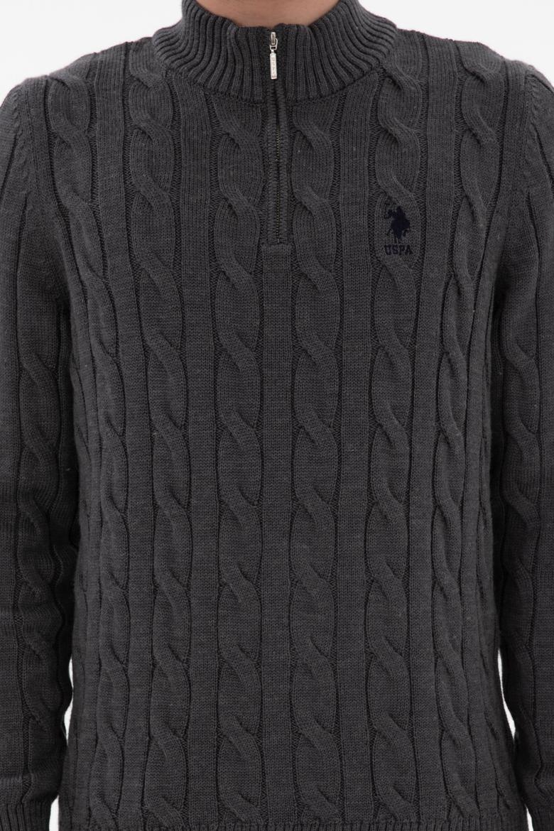 Erkek Antrasit Melanj Kazak - 50297020008