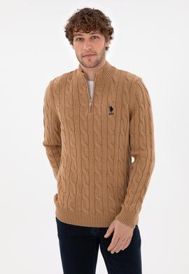 Erkek Camel Melanj Kazak - 50297020014