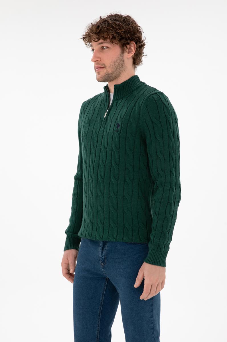 Erkek Koyu Yeşil Kazak