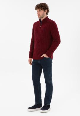 Erkek Bordo Kazak - 50297020036