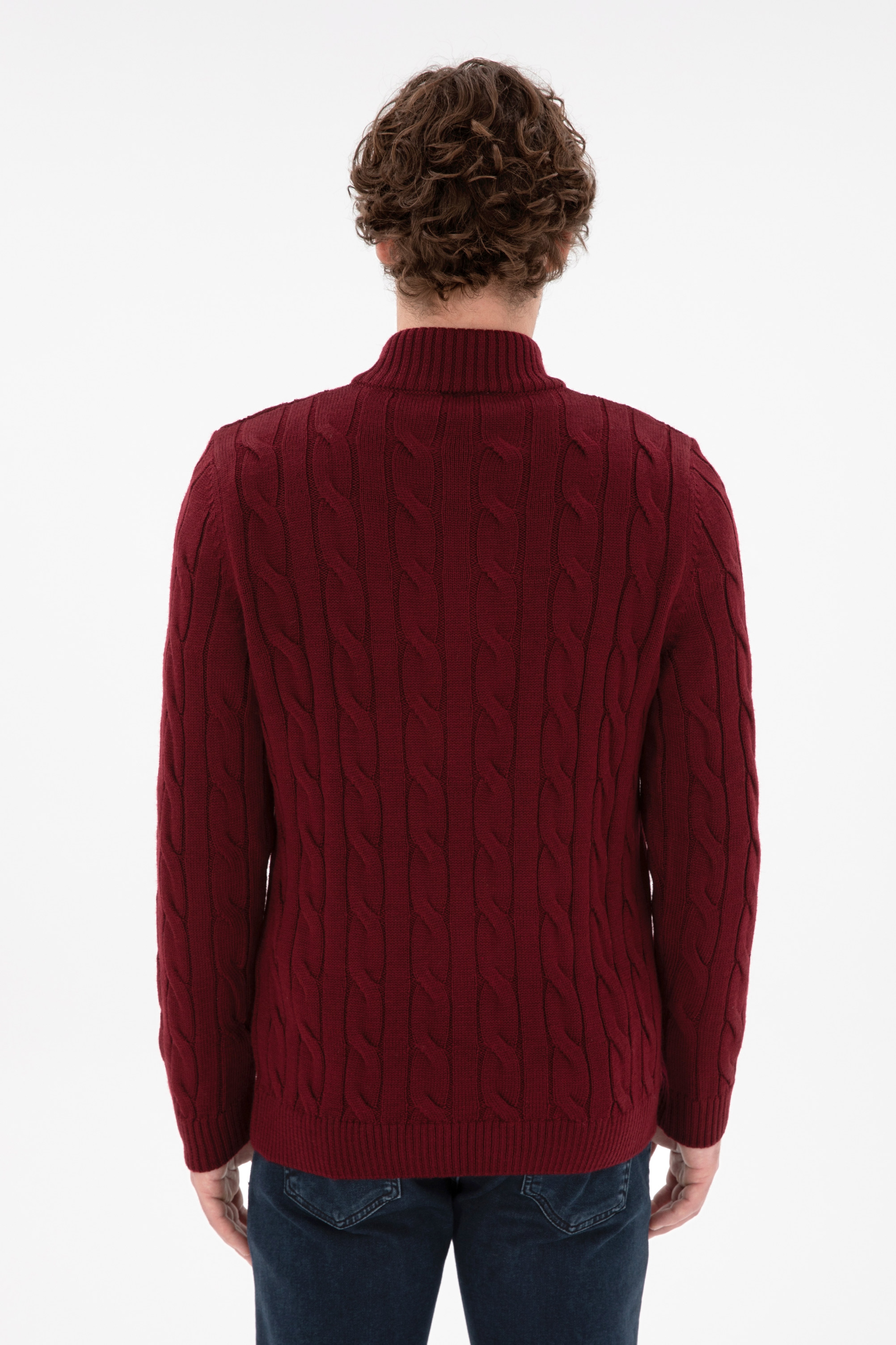 Erkek Bordo Kazak - Image 5